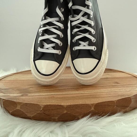 Converse Chuck 70 Hi Leather Dark Matter Gray Men's Size 7 Women's 9 Shoes New - Picture 6 of 7